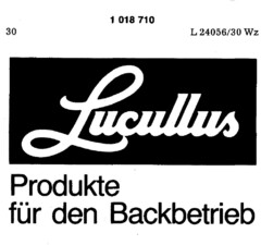 Lucullus Produkte für den Backbetrieb