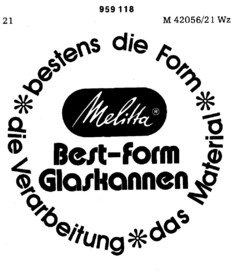 Melitta Best-form Glaskannen