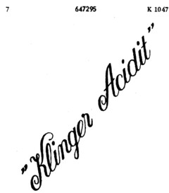 "Klinger Acidit"