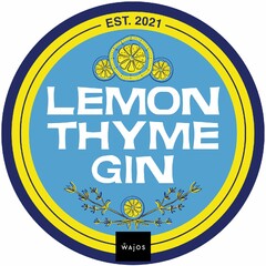 LEMON THYME GIN EST. 2021 WAjOS