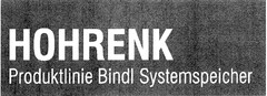 HOHRENK Produktlinie Bindl Systemspeicher