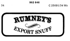 RUMNEY'S EXPORT SNUFF