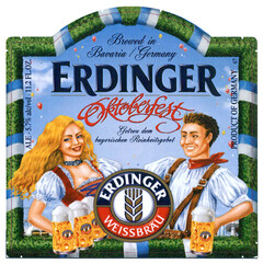 Brewed in Bavaria Germany ERDINGER Oktoberfest Getreu dem bayerischen Reinheitsgebot ERDINGER WEISSBRÄU