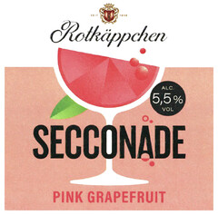 SEIT 1856 Rotkäppchen ALC. 5,5 % VOL SECCONADE PINK GRAPEFRUIT