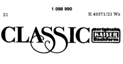 CLASSIC original KAISER Backform