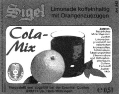 Sigel Limonade koffeinhaltig mit Orangenauszügen Cola-Mix