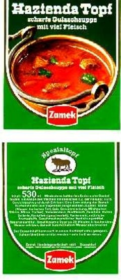 Hazienda Topf scharfe Gulaschsuppe mit viel Fleisch