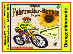 Original Fahrradler-Brause Bicycle Spritzig frisch muß sie sein! Natürlich Alkoholfrei!