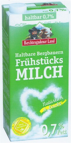 Berchtesgadener Land Haltbare Bergbauern Frühstücks MILCH