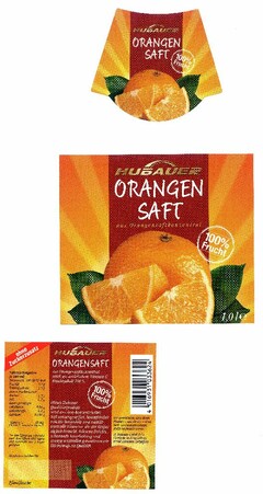 HUBAUER ORANGEN SAFT aus Orangensaftkonzentrat