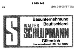 Bauunternehmung Bautischlerei WALTER SCHLÜPMANN Gütersloh Hohenzollernstr. 30   Tel. 27017