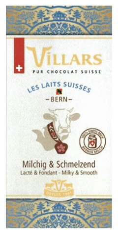 PUR CHOCOLAT SUISSE LES LAITS SUISSES -BERN- Milchig & Schmelzend Lacté & Fondant - Milky & Smooth