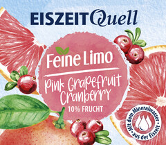 EISZEITQuell Feine Limo Pink Grapefruit Cranberry 10% FRUCHT Mit dem Mineralwasser ·aus der Eiszeit·