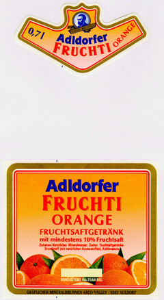 XAVERI-BRUNNEN Adldorfer FRUCHTI ORANGE FRUCHTSAFTGETRÄNK