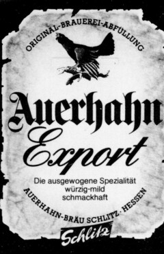 Auerhahn Export