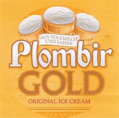 AUS VOLLMILCH UND SAHNE mit Plombir GOLD ORIGINAL ICE CREAM