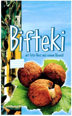 Bifteki mit Feta-Herz und reinem Olivenöl
