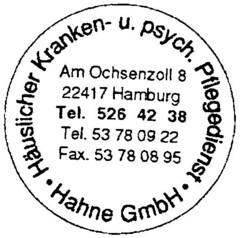 Häuslicher Kranken- u. psych. Pflegedienst Hahne GmbH