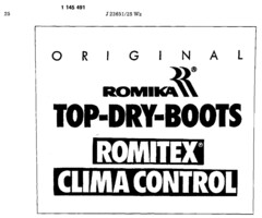 ORIGINAL ROMIKA TOP-DRY-BOOTS ROMITEX CLIMA CONTROL