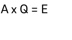 A x Q = E