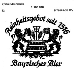 Bayrisches Bier Reihnheitsgebot seit 1516