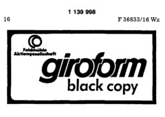 giroform black copy Feldmühle Aktiengesellschaft