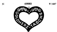 GOLDHERZ-TASCHE