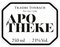 APOTHEKE TRAUBE TONBACH best since 1789 250 ml | 23% Vol.