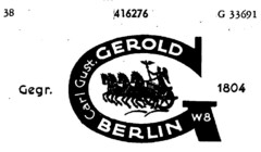 Carl Gust. GEROLD BERLIN Gegr. 1804