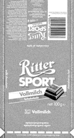 Ritter SPORT Vollmilch Schokolade