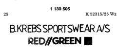 B.KREBS SPORTSWEAR A/S RED/GREEN