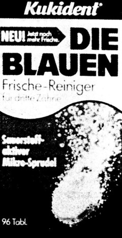 Kukident   DIE BLAUEN Frische-Reiniger Sauerstoffaktiver Mikro-Sprudel