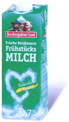 Berchtesgadener Land Frische Bergbauern Frühstücks MILCH Natürlich & Leicht