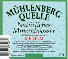 MÜHLENBERG QUELLE Natürliches Mineralwasser MEDIUM