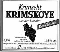 Krimsekt KRIMSKOYE aus der Ukraine