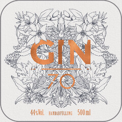 GIN 70 44 % Vol. HANDABFÜLLUNG 500 ml