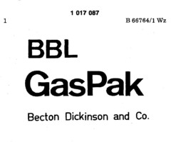 BBL GasPak Becton Dickinson and Co.