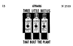 THREE LITTLE BOTTLES THAT BUILT THE PLANT