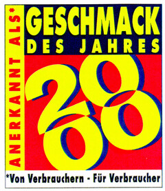 GESCHMACK DES JAHRES 2000 Von Verbraucher - Für Verbraucher