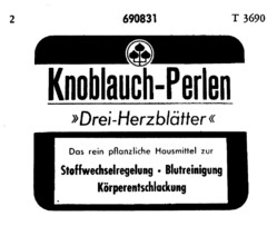 Knoblauch-Perlen >>Drei-Herzblätter<<