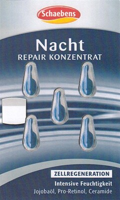 Schaebens Nacht REPAIR KONZENTRAT ZELLREGENERATION Intensive Feuchtigkeit Jojobaöl, Pro-Retinol, Ceramide