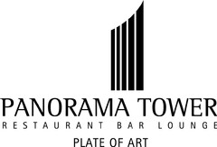 PANORAMA TOWER RESTAURANT BAR LOUNGE PLATE OF ART