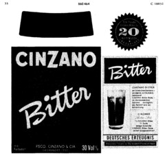 CINZANO Bitter