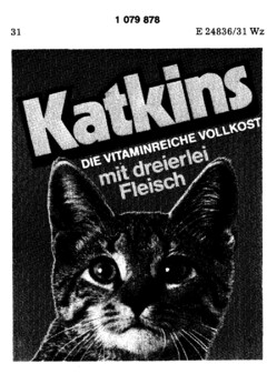 Katkins DIE VITAMINREICHE VOLLKOST mit dreierlei Fleisch