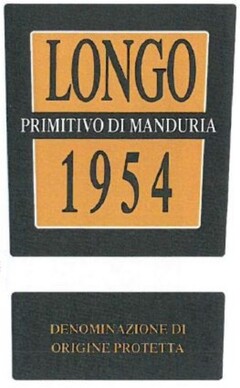 LONGO 1954 PRIMITIVO DI MANDURIA DENOMINAZIONE DI ORIGINE PROTETTA