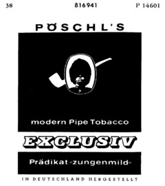 PÖSCHL`S modern Pipe Tobacco EXCLUSIV Prädikat "zungenmild"