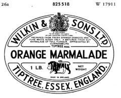 WILKIN & SONS LTD ORANGE MARMELADE TAWNY