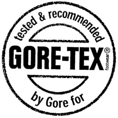 GORE-TEX tested & recommended by Gore for