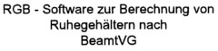 RGB - Software zur Berechnung von Ruhegehältern nach BeamtVG