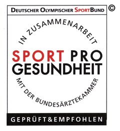 IN ZUSAMMENARBEIT SPORT PRO GESUNDHEIT MIT DER BUNDESÄRZTEKAMMER